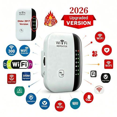 Share this product Wireless WiFi Repeater Extender WiFiBooster Long Range Wi-Fi Router Home Network Extension