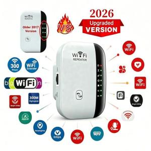 Share this product Wireless WiFi Repeater Extender WiFiBooster Long Range Wi-Fi Router Home Network Extension